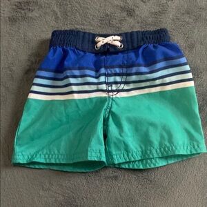 OshKosh B'gosh Blue and Green Colorblock Swim Shorts